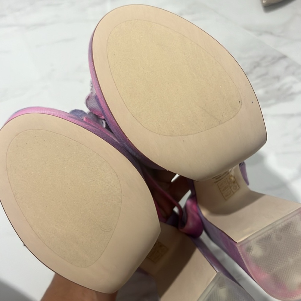 Jeffrey Campbell Pink and Purple Platform Sandals with Floral Accents - Picture 7 of 10